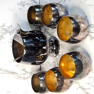 Elegant Silver and Gold Drinkware Set